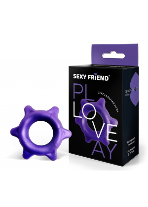 Эрекционное кольцо Love play от Sexy friend, фиолетовое, 27 мм